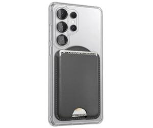 ENCASED Magnetic Wallet for Samsung Phones (Compatible with MagSafe) Premium PU leather Slim Card Holder Designed for Galaxy S26, S26 Plus, S26 Ultra (Black)