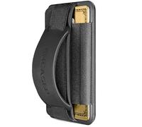 ENCASED Magnetic Wallet with Grip Strap, Compatible with MagSafe (3-in-1) Card Holder with Finger Loop Holder and Phone Stand (4 Card Capacity), Black