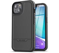 ENCASED [Mil-Spec Rebel Series Designed for iPhone 14 Case with Tempered Screen Protector, Ultra Shockproof Military Grade [10Ft Drop Rated] Dual Hybrid Heavy-duty Rugged Phone Cover (Black)