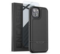ENCASED [Mil-Spec Rebel Series Designed for iPhone 14 PLUS Case with Tempered Screen Protector, Ultra Shockproof Military Grade [10Ft Drop Rated] Dual Hybrid Heavy-duty Rugged Phone Cover (Black)