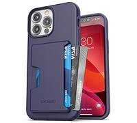 ENCASED Phantom Designed for iPhone 13 Pro Max Wallet Case (2021) Shockproof Phone Case with Card Holder (4 Credit Card Capacity) Purple