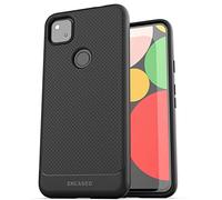 ENCASED Pixel 4a Case (Thin Armor) Slim Fit Flexible Grip Cover for Google Pixel 4a (Black)