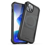 ENCASED Protective Armor Case Designed for iPhone 15 - Compatible with MagSafe with Internal Magnetic Ring - Heavy Duty Shockproof Protection (Black)