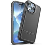 ENCASED Rebel Designed for iPhone 15 Pro Max Phone Case, Protective Heavy Duty Cover (iP15 PRO-MAX 6.7") - Black