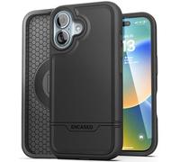 ENCASED Rebel Designed for iPhone 16 Plus Rugged Case (MagSafe Compatible) Protective Heavy Duty Magnetic Phone Cover (Black)