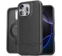 ENCASED Rebel Designed for iPhone 16 Pro Max Rugged Case (MagSafe Compatible) Protective Heavy Duty Magnetic Phone Cover (Black)