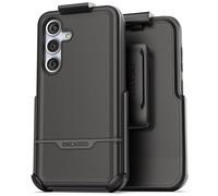 Encased Rebel Designed for Samsung Galaxy S24 Belt Clip Case (2024) Protective Phone Case with Holster (Black)