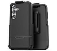 Encased Rebel Designed for Samsung Galaxy S24 Belt Clip Case (2024) Protective Phone Case with Holster (Black)