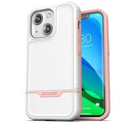 ENCASED Rebel Series Designed for iPhone 13 Case, Shockproof Protective Phone Case (Pink/White)