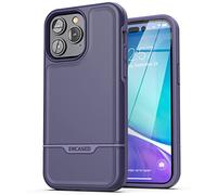 Encased Rebel Series Designed for iPhone 14 PRO Case with Screen Protector, Ultra Protective Heavy Duty Phone Case (Retail Packaging) - Purple
