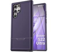 ENCASED Rebel Series for Samsung Galaxy S22 Ultra Case, Shockproof Protective Phone Case - Purple