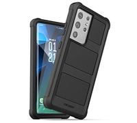 ENCASED Samsung Galaxy S21 Ultra Case (Falcon) Shockproof Full Body Protective Phone Case - Black