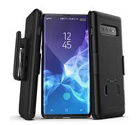 Encased Samsung S10 Plus Belt Clip Case (2019 DuraClip) Slim Grip Cover w/Holder for Galaxy S10+ Black)