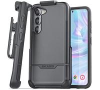 Encased Shockproof Belt Case Designed for Samsung Galaxy S23 Case with Holster Clip - Military Grade 10Ft Rugged Protection (Rebel Series) (S23)