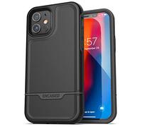 ENCASED Shockproof iPhone 12 Case (2020 Rebel Armor) Heavy Duty Full Body Protective Cover - Black