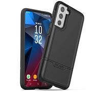 Encased Shockproof Samsung S21 Case (Rebel Series) Protective Phone Case for Galaxy S21 - Black