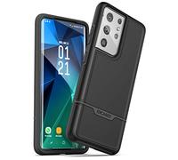 ENCASED Shockproof Samsung S21 Ultra Case (Rebel Series) Protective Phone Case for Galaxy S21 Ultra - Black