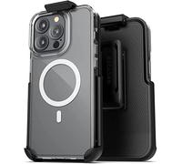 Encased Showcase Series for iPhone 12 Pro Max Belt Clip Case - MagSafe Compatible Clear Cover with Holster
