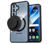 ENCASED SlimShield 2-in-1 MAG Slim Case with Grip for Samsung Galaxy S25 Plus (Compatible with MagSafe) Magnetic Cover with Phone Holder (2025) (Clear)