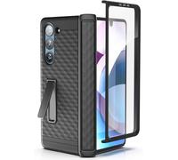 Encased SlimShield Armor for Samsung Galaxy Z Fold 5 Case with Kickstand, Hinge Protector and Built-In Front Screen Protector, Tempered Glass (2023) Black