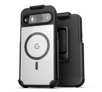 Encased SlimShield for Google Pixel 9/9 Pro Case with Belt Clip (6.3") Dual Hybrid Cover with Holster (Compatible with Magsafe) Black