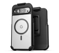 ENCASED SlimShield for Google Pixel 9 Pro XL Case with Belt Clip (6.8") Dual Hybrid Cover with Holster (Compatible with Magsafe) Black
