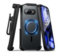 Encased SlimShield for Google Pixel 9a Case with Belt Clip (2025) Dual Hybrid Cover with Holster (Compatible with Magsafe) Black