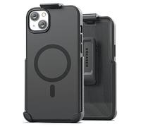 Encased SlimShield for iPhone 14 Belt Clip Case with Phone Holster (Compatible with MagSafe) Matte Black (iPhone 14)