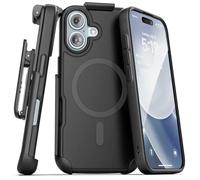 Encased SlimShield for iPhone 16 Plus Belt Clip Case with Phone Holster (Compatible with MagSafe) Matte Black