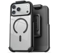 Encased SlimShield for iPhone 17 Pro Max Belt Clip Case with Phone Holster (Compatible with MagSafe) Clear Black