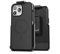 Encased SlimShield for iPhone Belt Clip Case with Phone Holster (Compatible with MagSafe) Matte Black (iPhone 14 Pro Max)
