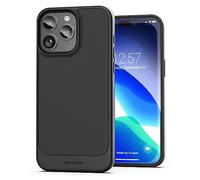 ENCASED Thin Armor Case Designed for iPhone 15 Pro Max (2023) Ultra Slim-Fit Flexible Phone Skin (Matte Black)