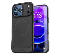 ENCASED Thin Armor for iPhone 17 Pro Max Magnetic Case (Compatible with MagSafe) Slim Flexible Rubber Grip Cover (Black)