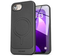 ENCASED Thin Armor for iPhone 17e, 16e Magnetic Case (Compatible with MagSafe) Slim Flexible Rubber Grip Cover Black