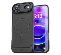 ENCASED Thin Armor for iPhone Air Magnetic Case (Compatible with MagSafe) Slim Flexible Rubber Grip Cover (Black)