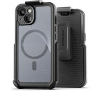 Encased Titan Designed for iPhone 15 Waterproof Case with Belt Clip (Compatible with MagSafe) Full Body Protective Phone Case with Holster (iPhone 15 Plus)