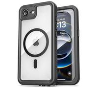 ENCASED Titan-X Designed for iPhone 17e, 16e Waterproof Case, (2025) Full Body Protective Phone Case with Built-in Screen Protector and Port Cover (MagSafe Compatible) Clear