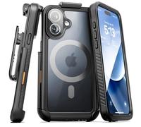 Encased Titan-X Holster for iPhone 16, Waterproof Case with Belt Clip - Shockproof, Full Body Cover with Built-in Screen Protector and Port Cover (MagSafe Compatible)