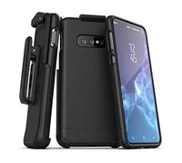 Encased Ultra-Slim Belt Case for Samsung Galaxy S10E, SlimShield Series Hard Cover w/Holster Clip (Matte Black)