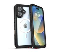 ENCASED Waterproof Case for iPhone 16 with Camera Control Capture Button, Full Body Protection with Built-in Screen Protector (Compatible with MagSafe) Clear