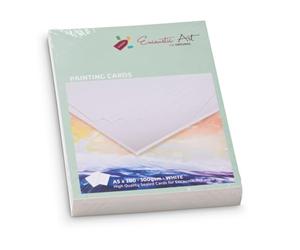 Encaustic Art The Original Painting Cards A5, 100 Sheets, Smooth Encaustic Paper, DIN A5 Format for Encaustic Pen, Painting Iron & Pastel, White Craft Paper for Beginners and Professionals, 300 gsm