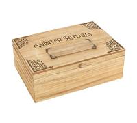 Something Different 30Cm Wooden Winter Rituals Box, Brown