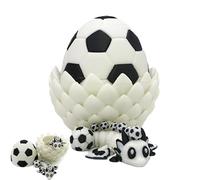 Enchanted 3D Printed Dragon Egg with Mini Dragon Inside, Football Dragons Surprise Egg, Twist Open Fantasy Desk Decor Gift, Ideal for Easter, World Cup & Daily Surprises (1pcs)