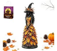 Enchanted Autumn Witch Figure, Resin Witch Figure Table Decoration (1PC-A)