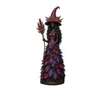 Enchanted Autumn Witch Figurine Halloween Witch Tabletop Statue Gothic Harvest Home Halloween Decor Gift Enchanted Autumn Witch Figurine for Fireplace Mantel,Shelf,Homes Office(Purple,L)