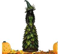 Enchanted Autumn Witch Figurine | Resin Fall Leaf Statue large