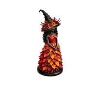 Enchanted Autumn Witch Figurine, Resin Halloween Statue, Autumn Witch (A)