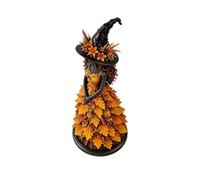 Enchanted Autumn Witch Figurine, Resin Halloween Statue, Autumn Witch (D)