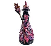 Enchanted Autumn Witch Figurine, Resin Statue, Halloween Shelf Sitter