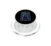 Enchanted Black Cat Mystical Eye Celestial Art PopSockets PopGrip for MagSafe